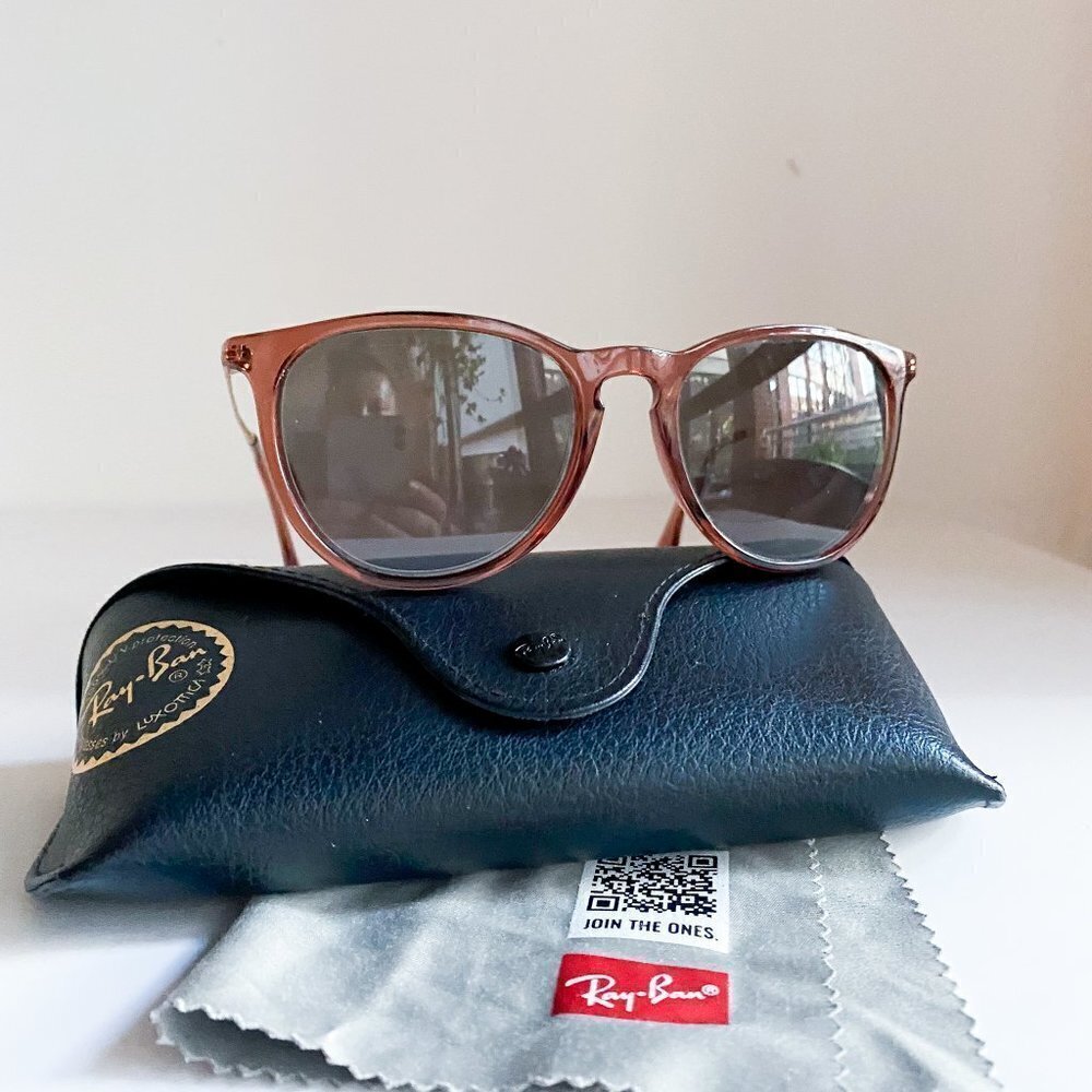 RayBan Light Brown Beige Frame Classic Shape Eye Glass Frames